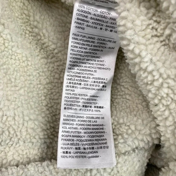 Levi's Denim Trucker Jacket Women's Large L Faux Fur Lined Sherpa Collar - Picture 3 of 8